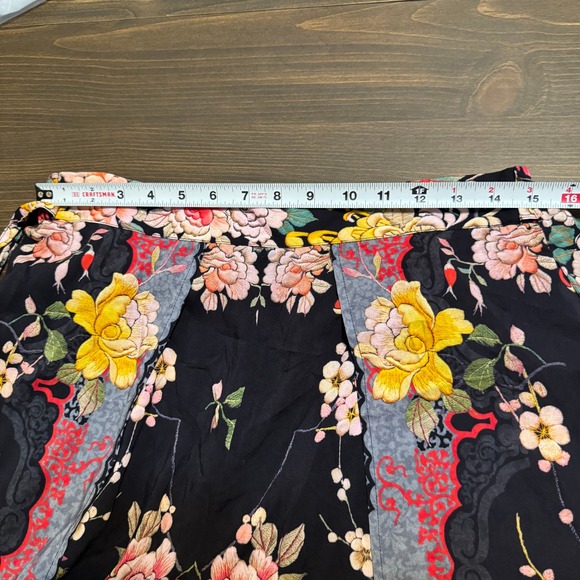Johnny Was Helena Split Leg Pants Womens Small Floral Coverup Tie Waist Colorful - Picture 7 of 12